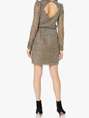 Bailey 44 Olive Metallic Long Sleeve Mini Dress